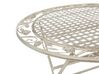 Salon de jardin bistrot table et 4 chaises en acier blanc cassé BIVIO_807862