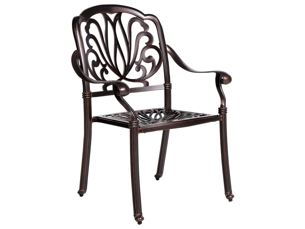 Gartenmöbel Set Aluminium dunkelbraun 4-Sitzer ANCONA | ab Fabrik mit