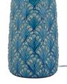 Lámpara de mesa de cerámica azul THAYA_790805