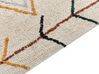 Teppich Baumwolle beige 140 x 200 cm geometrisches Muster Kurzflor BOLAY_839811