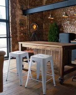 Baarijakkara metalli valkoinen 60 cm 2 kpl CABRILLO Baarijakkara metalli valkoinen 60 cm 2 kpl CABRILLO