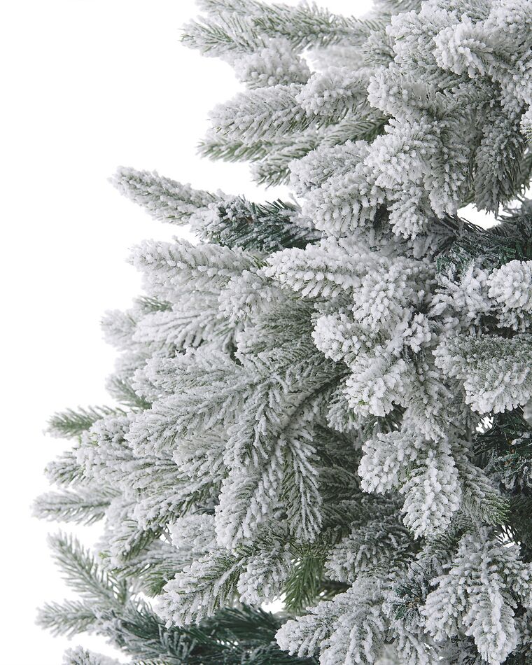 Sapin De Noël Artificiel 120 Cm Effet Neige - 140 Branches, Support Métal - Déco Hiver Réaliste - 6