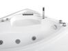 Whirlpool-Badewanne weiß Eckmodell mit LED 150 x 100 cm links NEIVA_796376