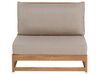 Lounge Set zertifiziertes Holz hellbraun 4-Sitzer modular Auflagen taupe TIMOR_803215