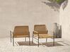 Sada 2 záhradných stoličiek z umelého ratanu prírodná PRASIMO_863013