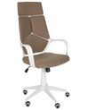 Krzesło biurowe regulowane brązowo-białe DELIGHT_903323
