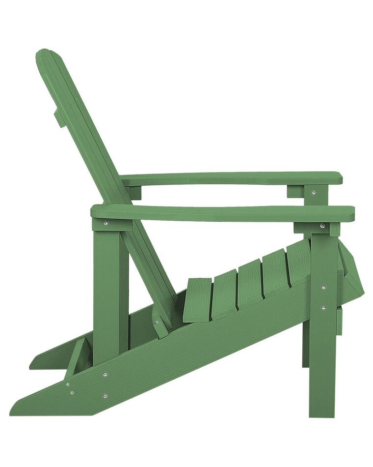 Garden Chair with Footstool Green ADIRONDACK Beliani.co.uk