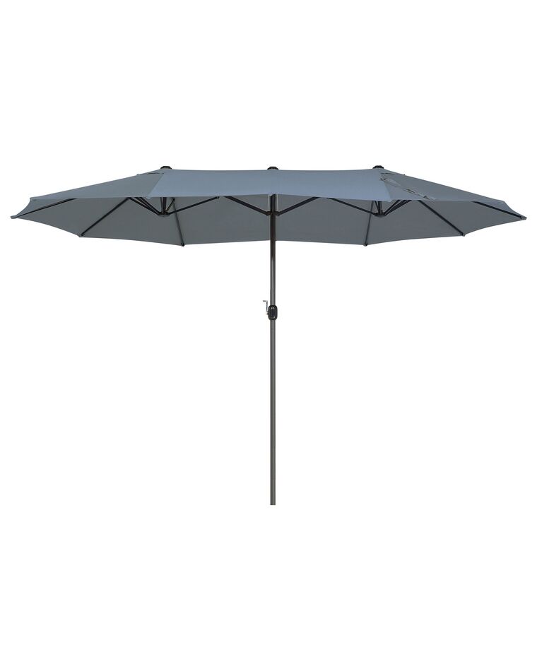 Jättikokoinen aurinkovarjo tummanharmaa 460 x 270 cm SIBILLA_680005
