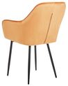 Set of 2 Velvet Dining Chairs Orange WELLSTON II_885834