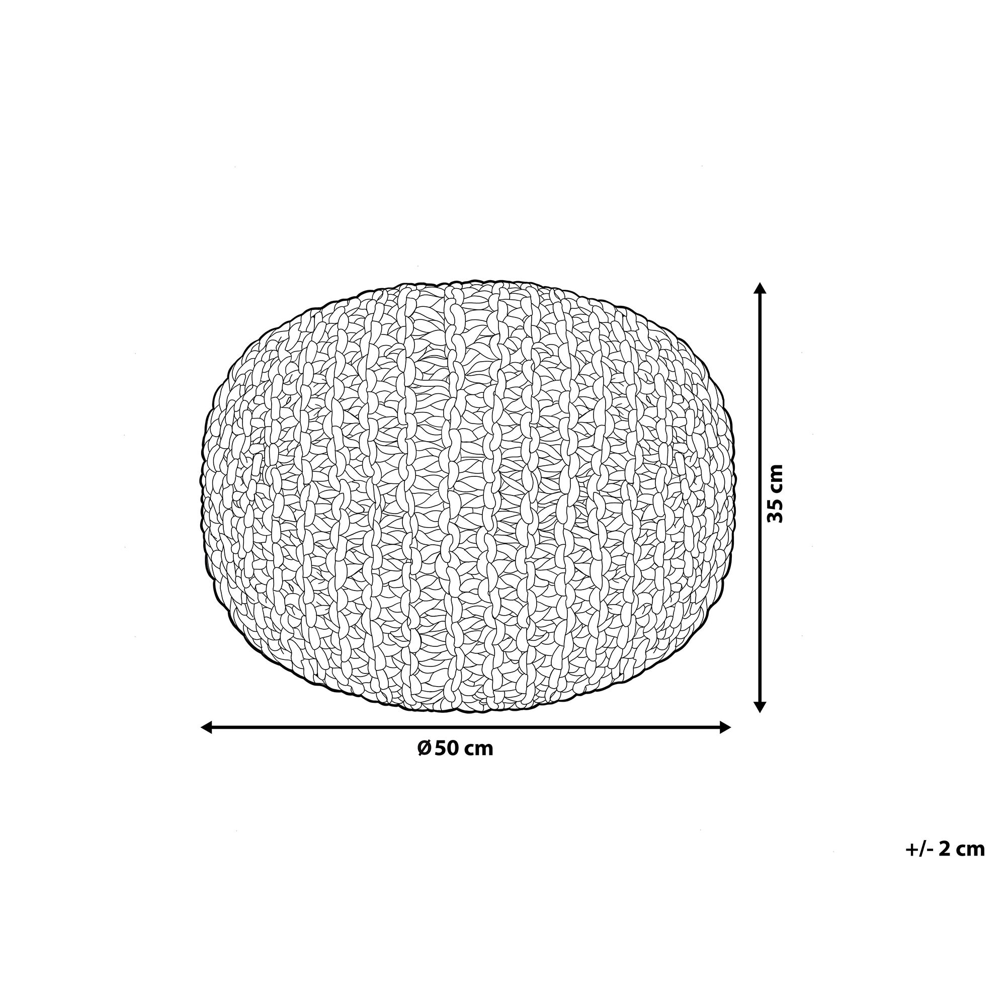 Puf 50 x 35 cm beżowy CONRAD