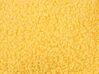 Dekokissen Blumenform Teddy-Optik gelb 40 x 40 cm 2er Set CAMPONULA_889185