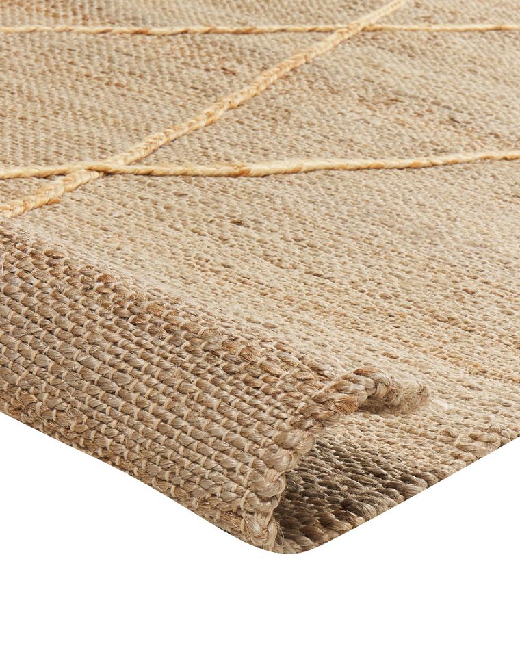 Jute Runner Rug 80 x 300 cm Beige YUVACIK Beliani.co.uk