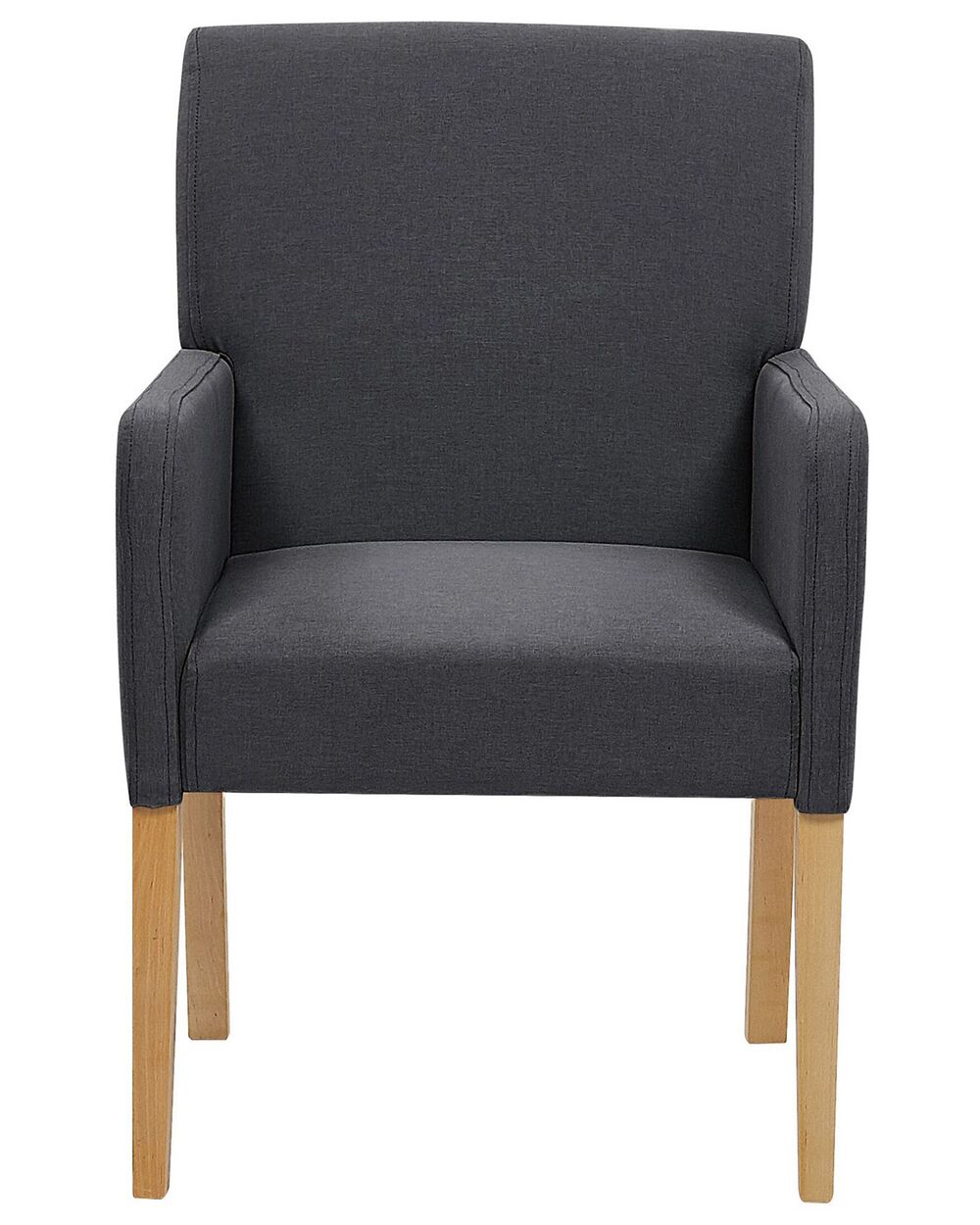 Fabric Dining Chair Grey ROCKEFELLER Beliani.co.uk