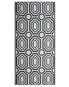 Oboustranný venkovní koberec, černý, 90x180 cm,  BIDAR_716325