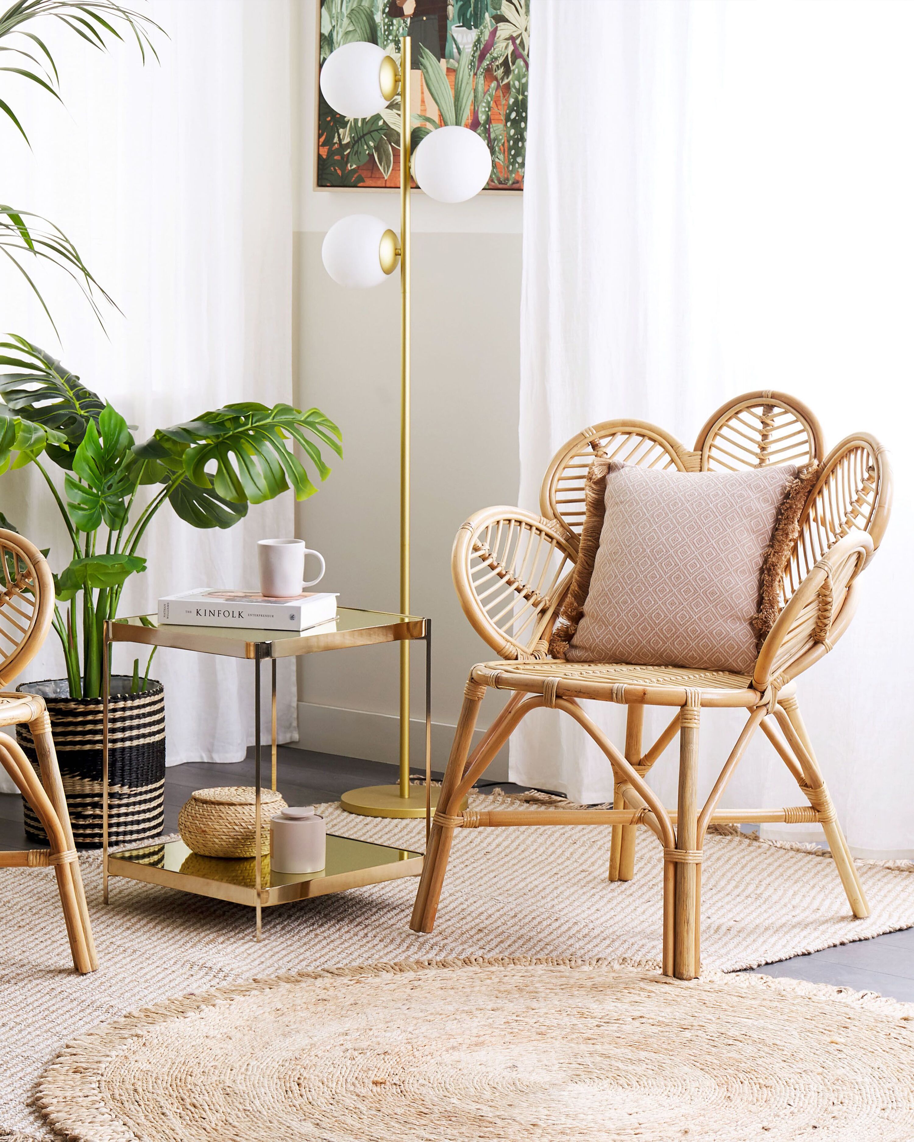 Lot de 2 chaises paon en rotin naturel FLORENTINE II | Beliani.fr