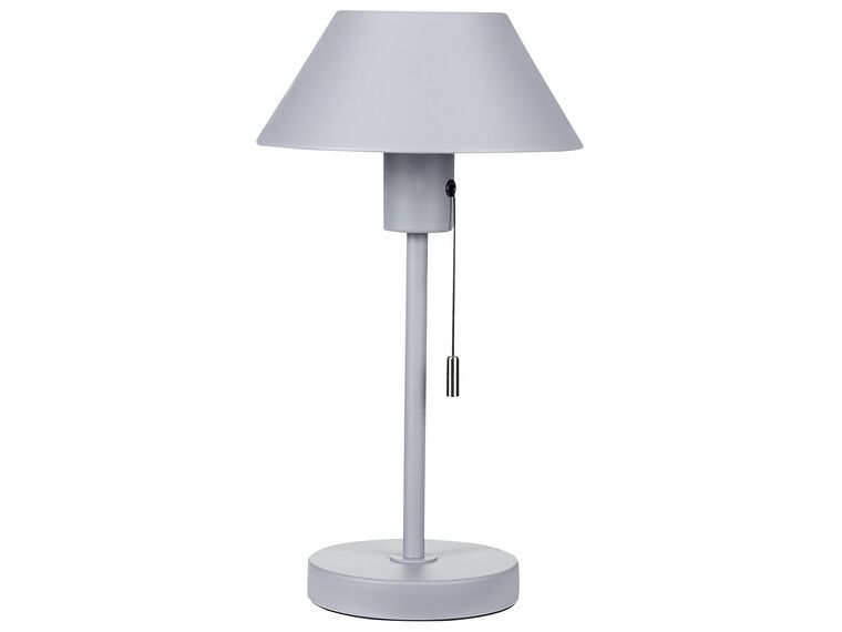 Lampa stołowa metalowa jasnoszara CAPARO_851329