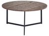 Tavolino legno scuro e nero ⌀ 80 cm TIPPO_851322
