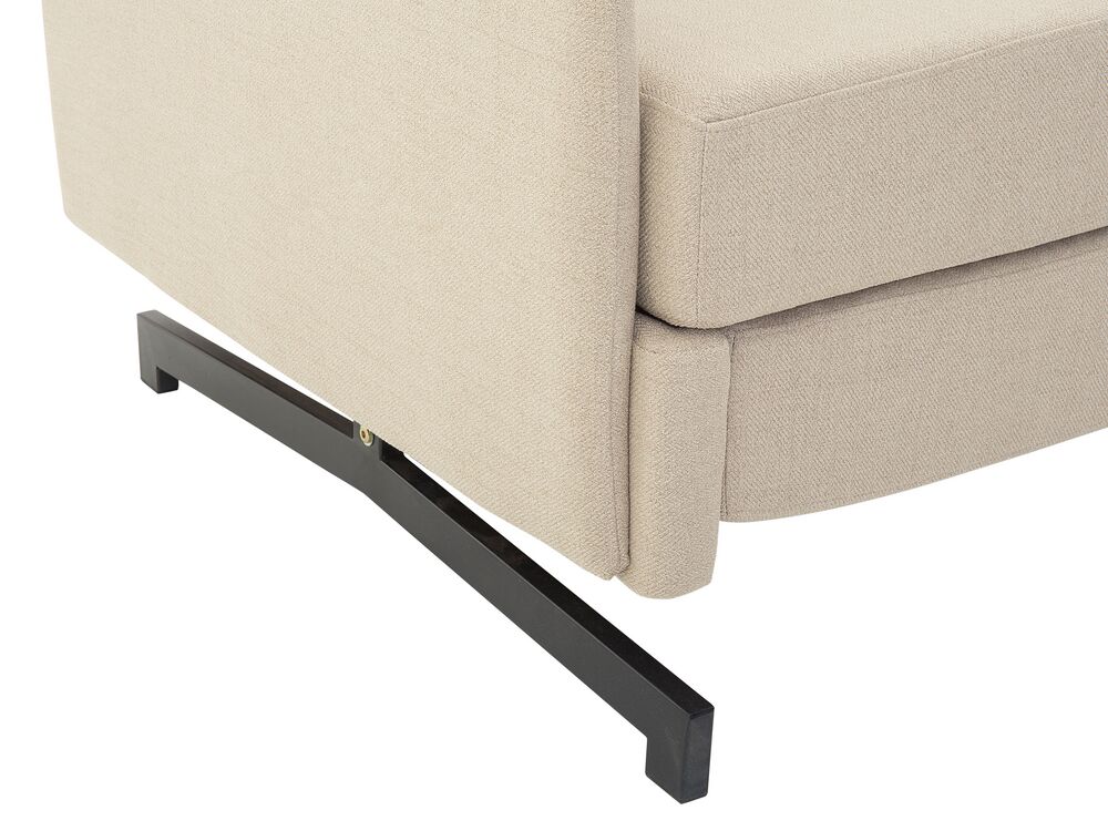 Fabric Sofa Bed Beige BELFAST Beliani.co.uk