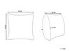 Dekokissen mit Knöpfen Streifenmuster Baumwolle rot / weiß 45 x 45 cm AALITA_902646