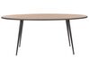 Oval Dining Table 180 x 90 cm Dark Wood with Black OTTAWA_776005