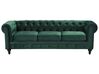 Sofa Set Samtstoff grün 4-Sitzer CHESTERFIELD_707710