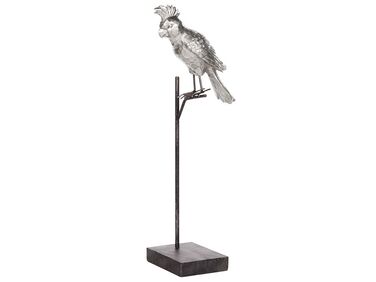 Figurka papuga srebrna COCKATOO