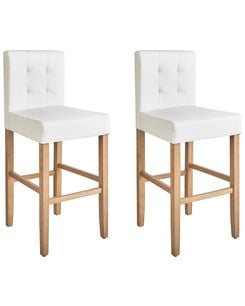 Baarituoli keinonahka luonnonvalkoinen 2 kpl MADISON Baarituoli keinonahka luonnonvalkoinen 2 kpl MADISON