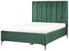 Łóżko z pojemnikiem welurowe 140 x 200 cm zielone SEZANNE_916689
