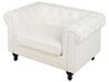 Conjunto de sofás com 4 lugares em tecido branco-creme CHESTERFIELD_912460