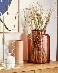 Kukkamaljakko lasi ruskea 35 cm VINDALOO