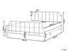 Kovová posteľ 180 x 200 cm biela MAURESSAC_902743