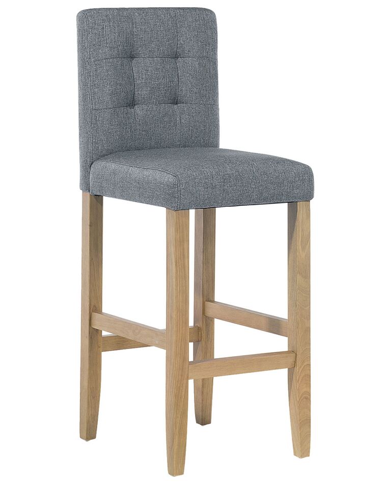Fabric Bar Chair Grey Madison Beliani Pl, Grey Fabric Bar Stools Canada