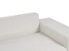 Left Hand Fabric Corner Sofa Bed with Storage Light Beige LUSPA_900909