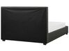 Fabric EU Double Size Bed with Storage Dark Grey LA ROCHELLE_904581