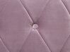 Letto matrimoniale in velluto rosa in stile chesterfield 180x200cm AVALLON_694721