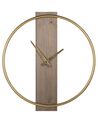 Orologio da parete legno chiaro e oro ø 47 cm CASITAS_796960