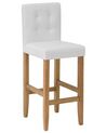 Set of 2 Bar Chairs Faux Leather Off-White MADISON_705553