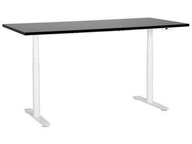 Schreibtisch schwarz / weiß 180 x 80 cm elektrisch höhenverstellbar DESTINAS