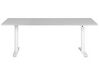 Electric Adjustable Standing Desk 180 x 80 cm Grey and White DESTINAS_899616