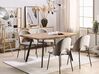 Extending Dining Table 140/180 x 90 cm Light Wood and Black HARLOW_793864