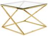 Glass Top Coffee Table Gold BEVERLY_733189