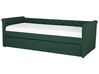 Rozkládací čalouněná postel 80 x 200 cm zelená LIBOURNE_770654
