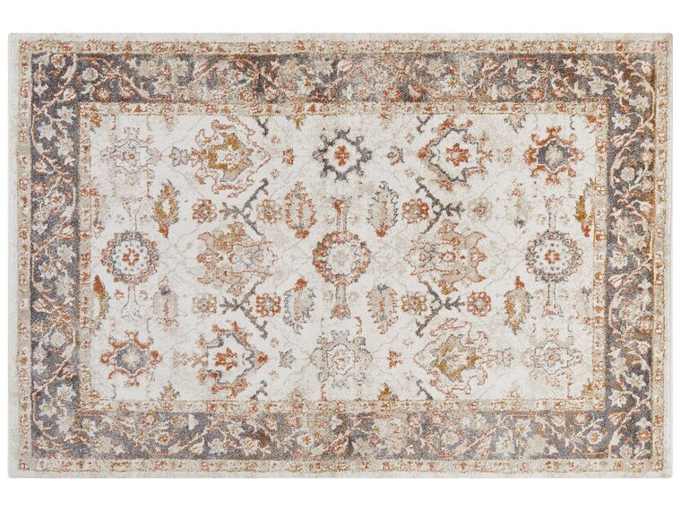 Teppich beige 200 x 300 cm orientalisches Muster Kurzflor NURNUS_854886