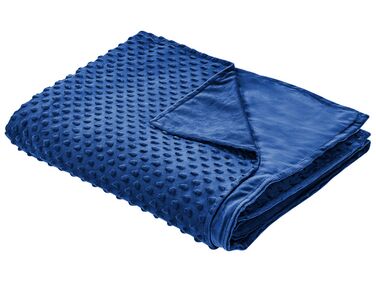 Capa de cobertor pesado em tecido azul marinho 100 x 150 cm CALLISTO