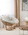 Set of 2 Rattan Chairs Natural and Light Beige SALVO_878473