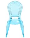 Lot de 2 chaises de salle à manger bleues transparentes VERMONT_691849