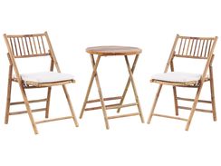 2-istuttava bistrosetti bambu vaalea puu/luonnonvalkoinen SAVALLETRI 2-istuttava bistrosetti bambu vaalea puu/luonnonvalkoinen SAVALLETRI