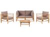 4 Seater Bamboo Garden Sofa Set Taupe CERRETO_908816