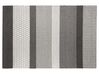 Teppich Wolle grau 160 x 220 cm Streifenmuster Kurzflor AKKAYA_751755
