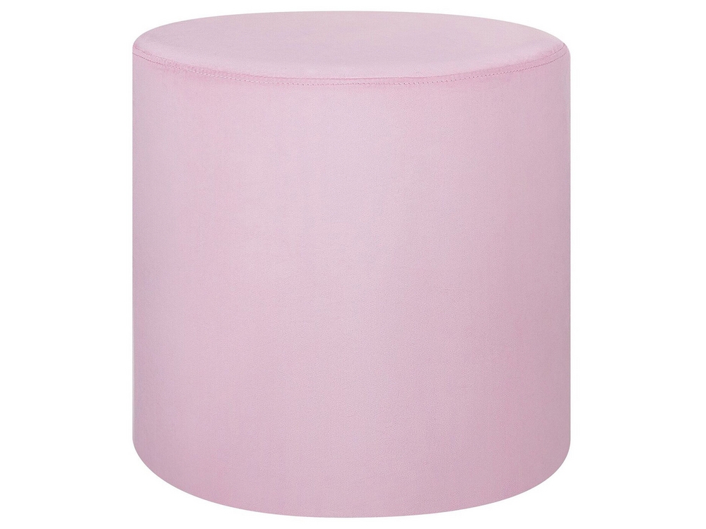 Pouf in velluto color rosa LOVETT 
